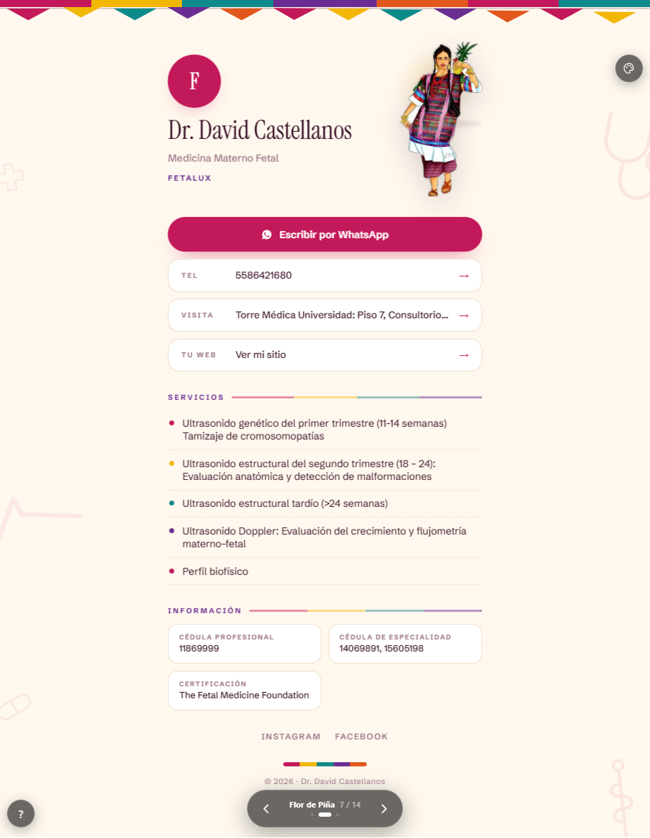 Tarjeta digital comercial generada por CardsLeads