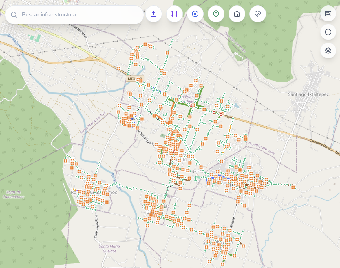 Vista general de la cobertura e infraestructura GPON desplegada en GeoFibra
